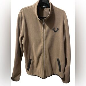 True Religion Fleece Zip Up Jacket